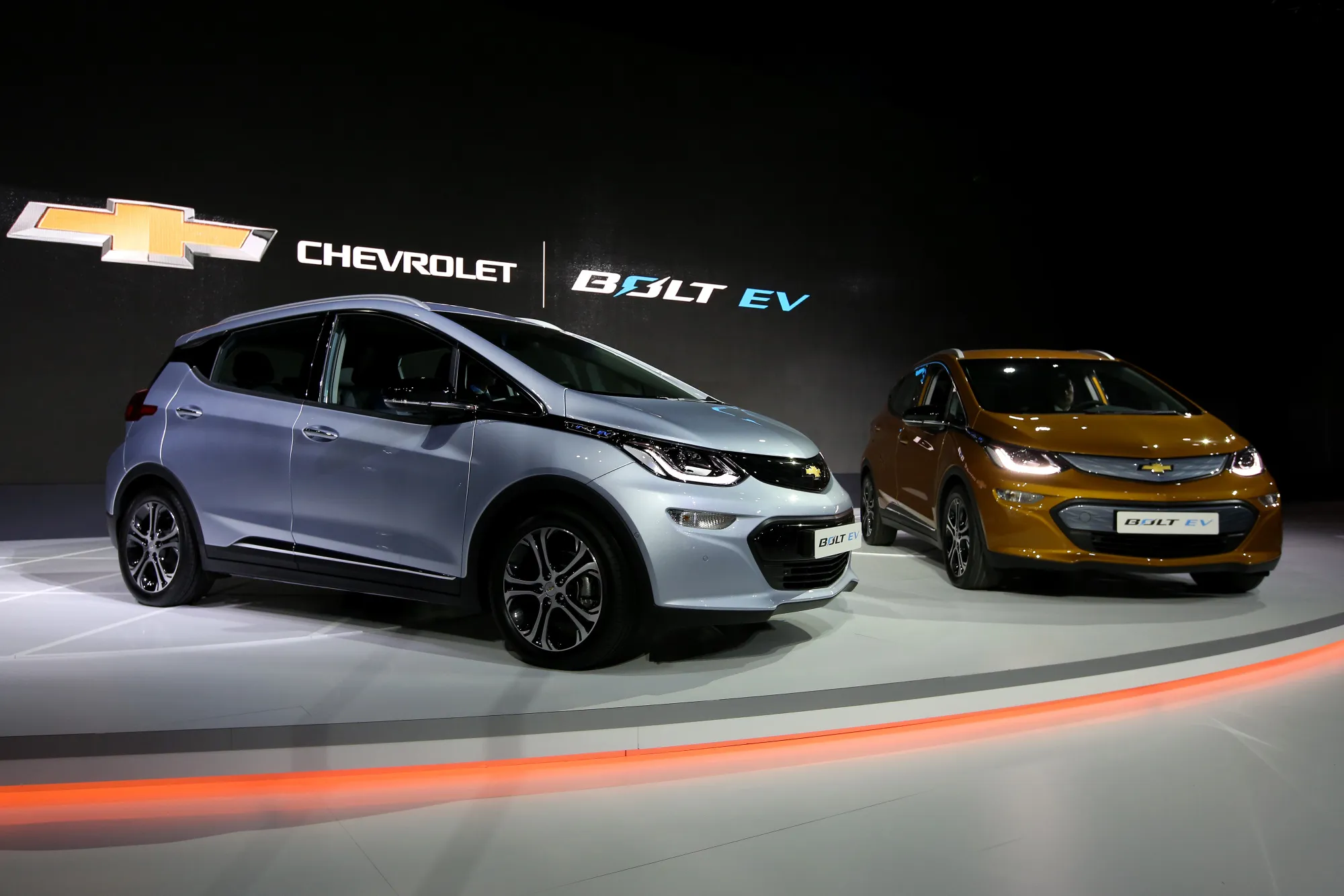 The Chevy Bolt, without the sensors. General Motors Co. wouldn’t allow photographs of its first self-driving car.