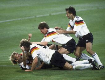 relates to Andreas Brehme, scorer of West Germany's winning goal in the 1990 World Cup final, dies at 63