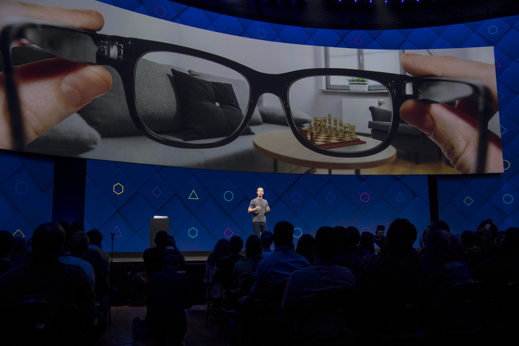 Mark Zuckerberg&nbsp;speaks during the F8 Developers Conference in San Jose in 2017.&nbsp;