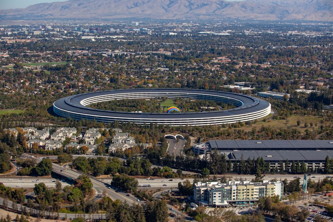Aerial Views Of Silicon Valley Housing And Tech Campuses