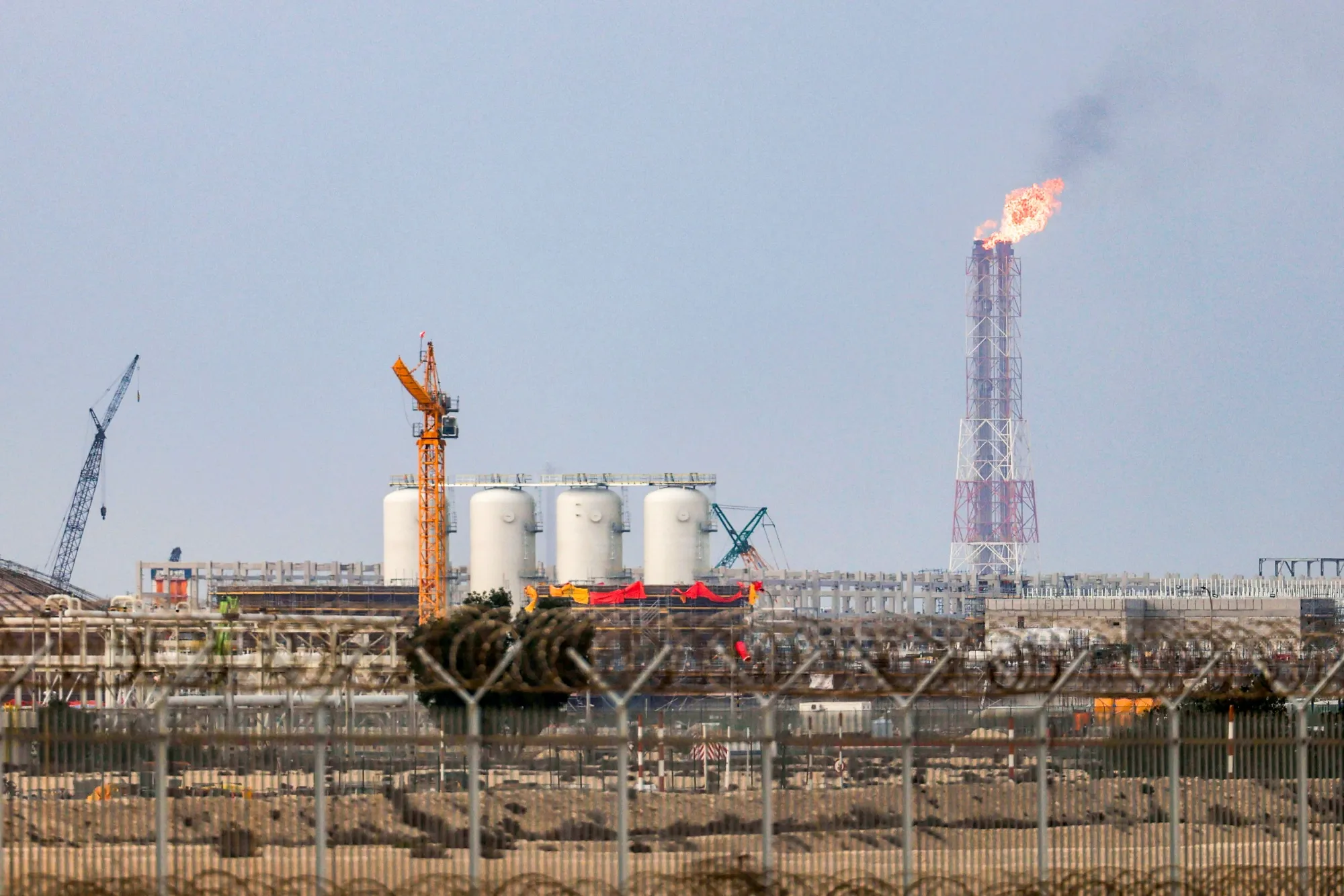 Liquefied natural gas production facility in&nbsp;Ras Laffan, Qatar, on March 3.