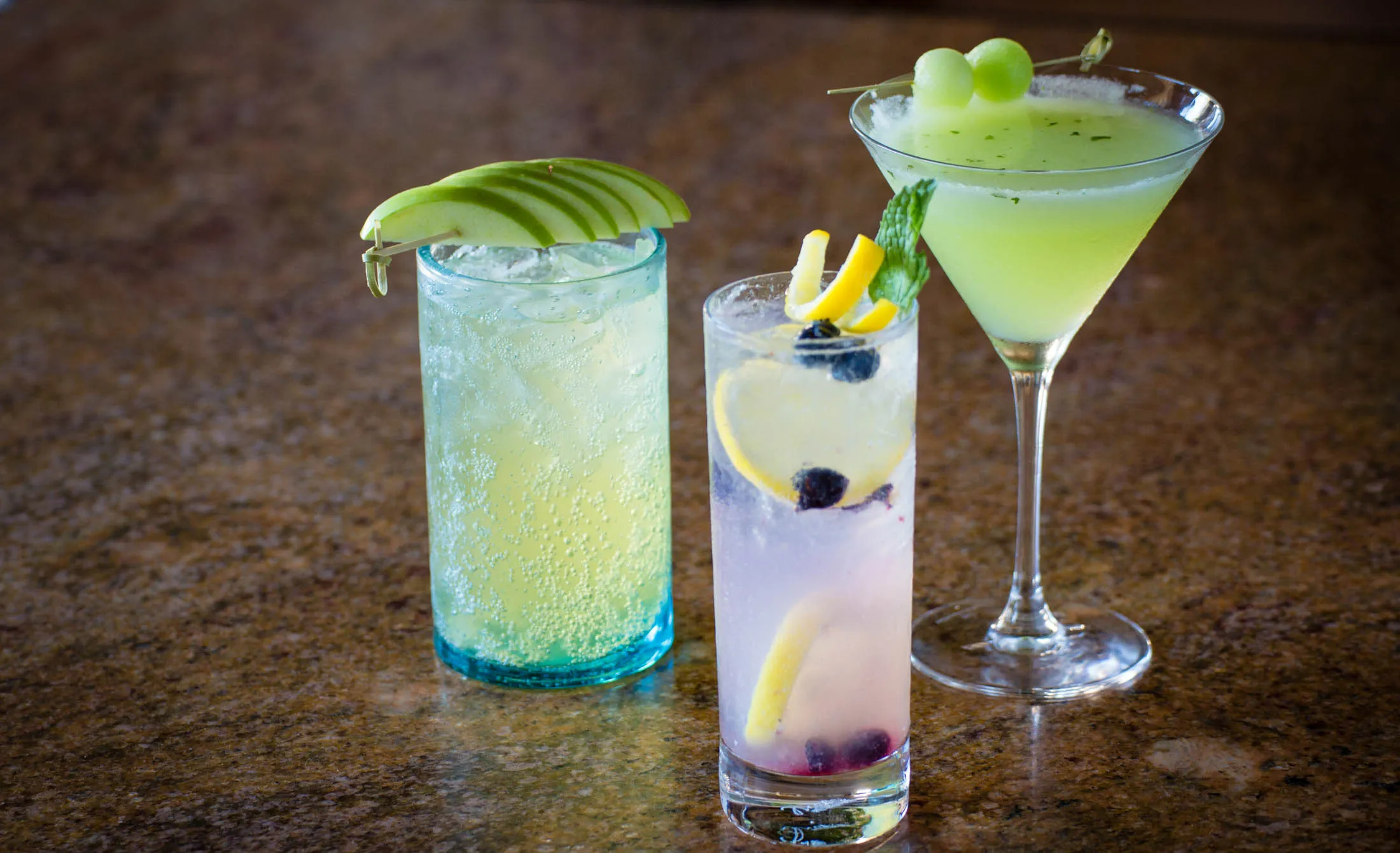 Appearance is important for alcohol-free drinks at the Resort at Pelican Hill in Newport Beach, Calif.