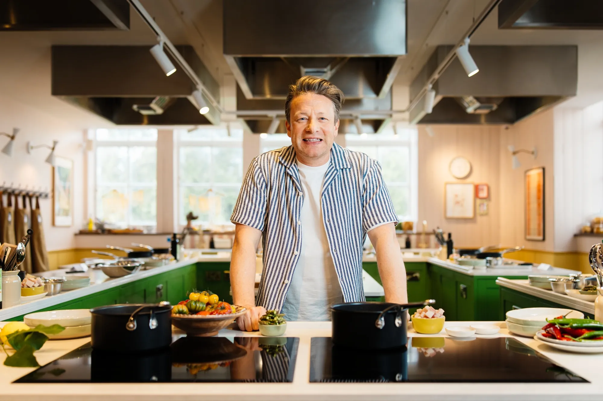 Jamie Oliver cookery school launch.