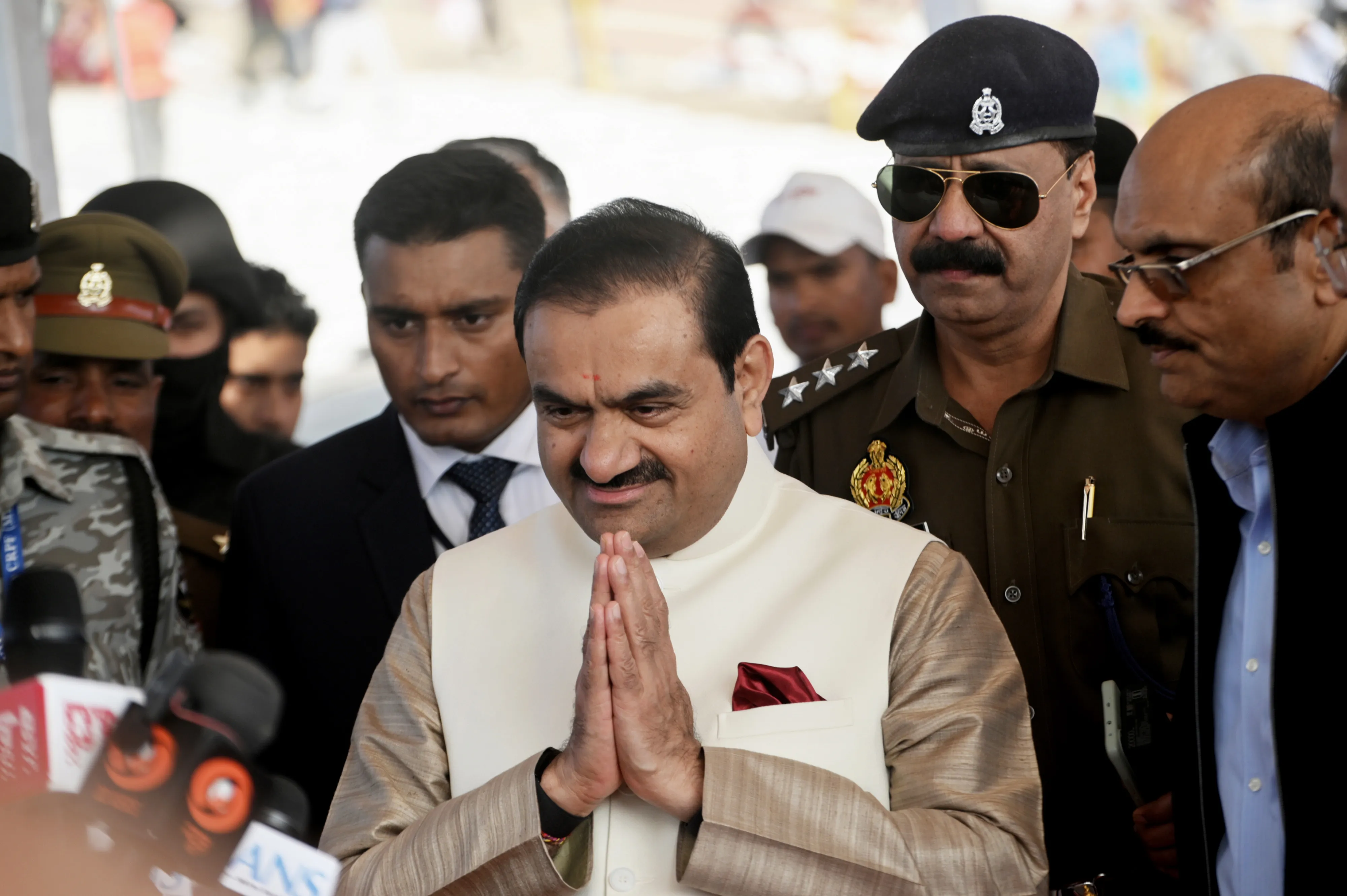 Gautam Adani&nbsp;in Prayagraj, Uttar Pradesh.