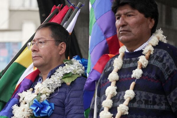 BOLIVIA-POLITICS-PRO-GOVERNMENT-MARCH