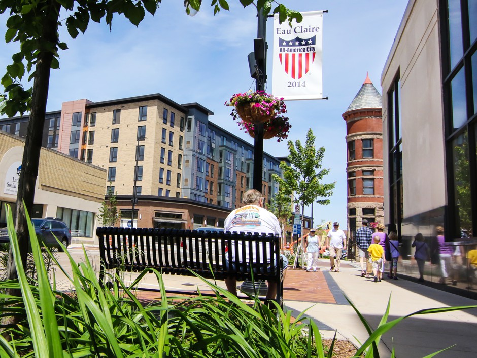 Downtown revival: Eau Claire is now Wisconsin's second-fastest growing city. 