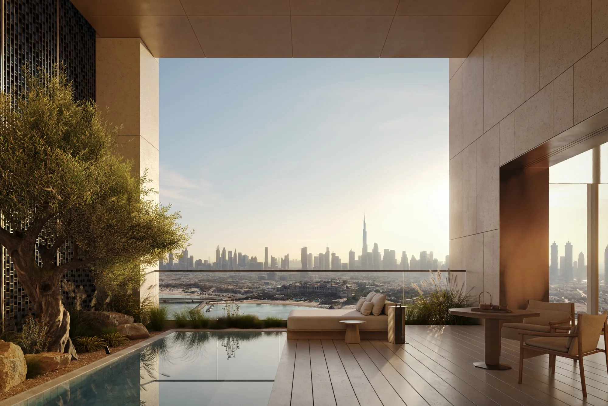Terrace at Aman Residences, Dubai.