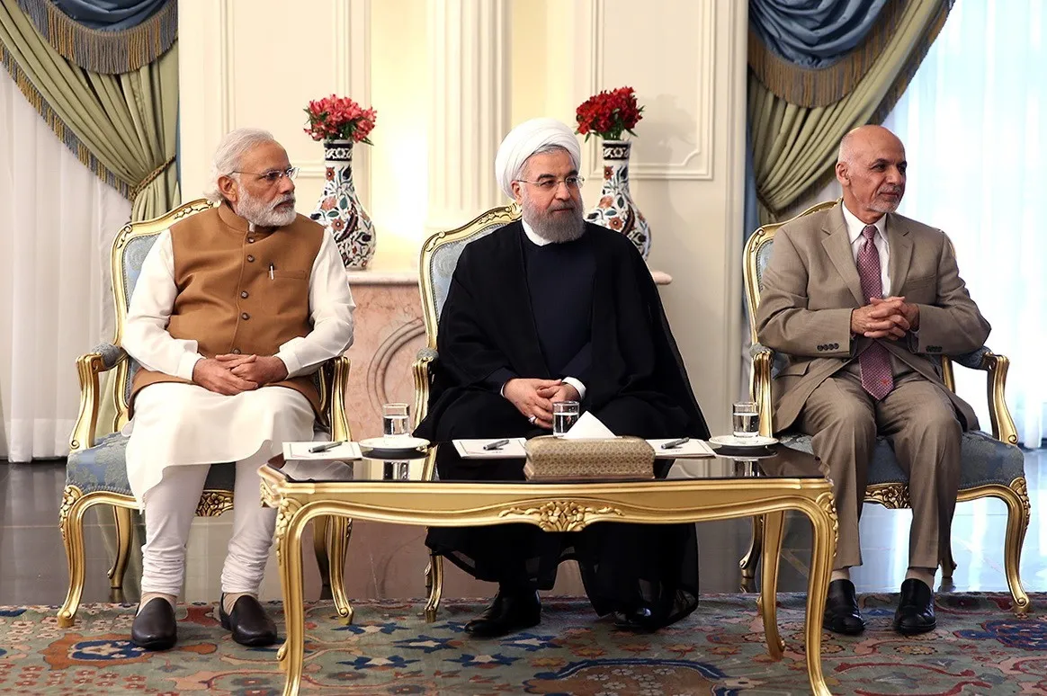 Leaders of India, Iran, Afghanistan: Narendra Modi, Hassan Rouhani, Ashraf Ghani in Tehran on May 23, 2016.
