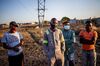 Miners gather in the Wonderkop settlement in Marikana, near Rustenburg, on May 15.
