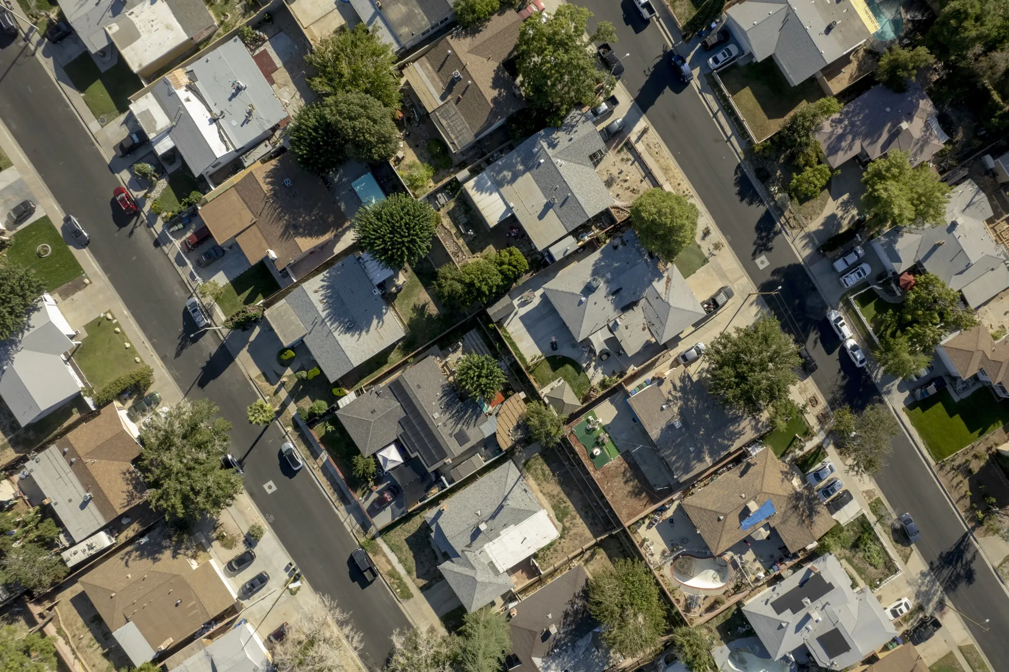 Homes in Lancaster, California, US.