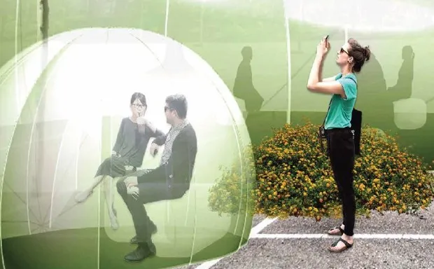 A Co-Working 'Cubicle' That's an Inflatable Bubble - Bloomberg