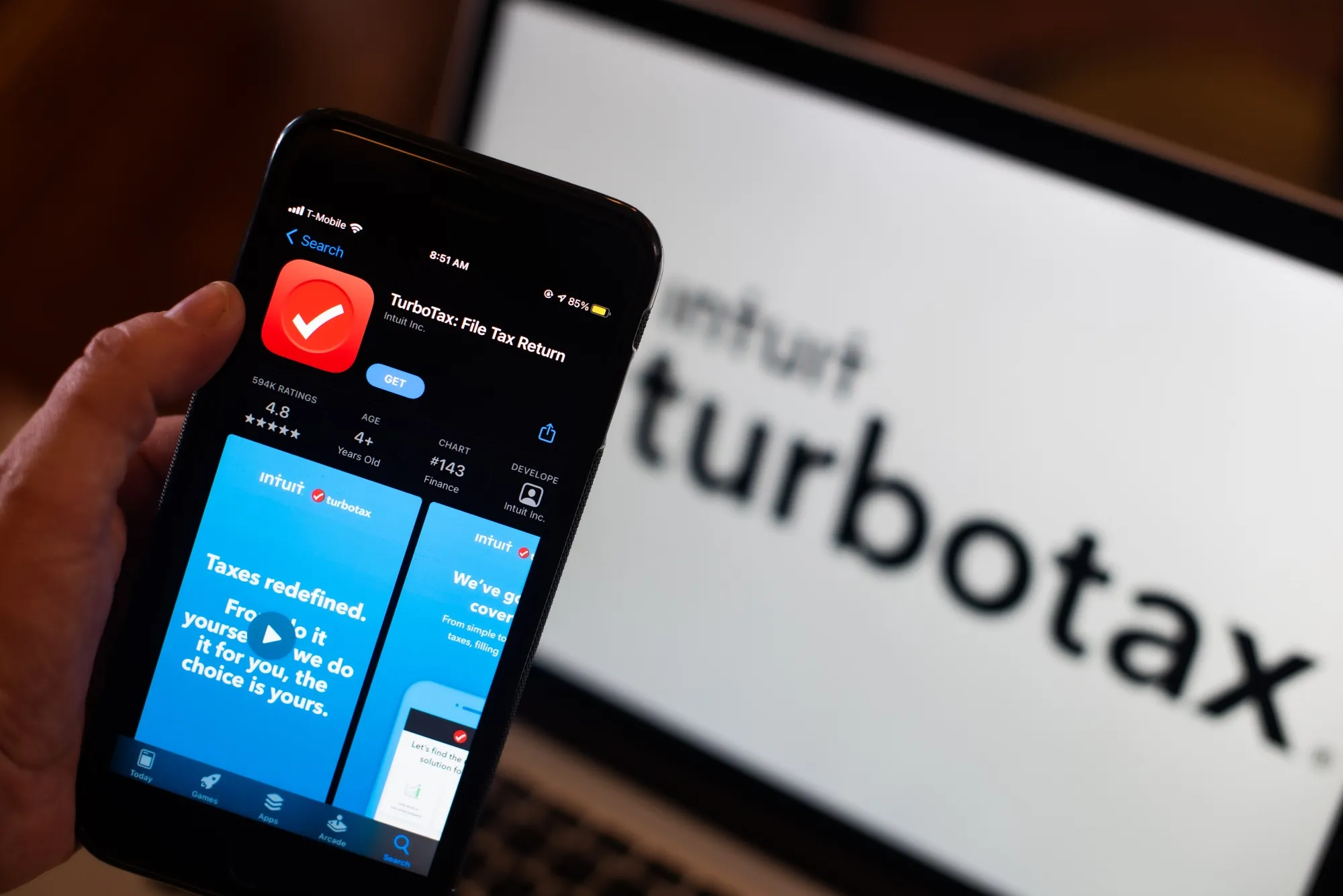 The TurboTax application.