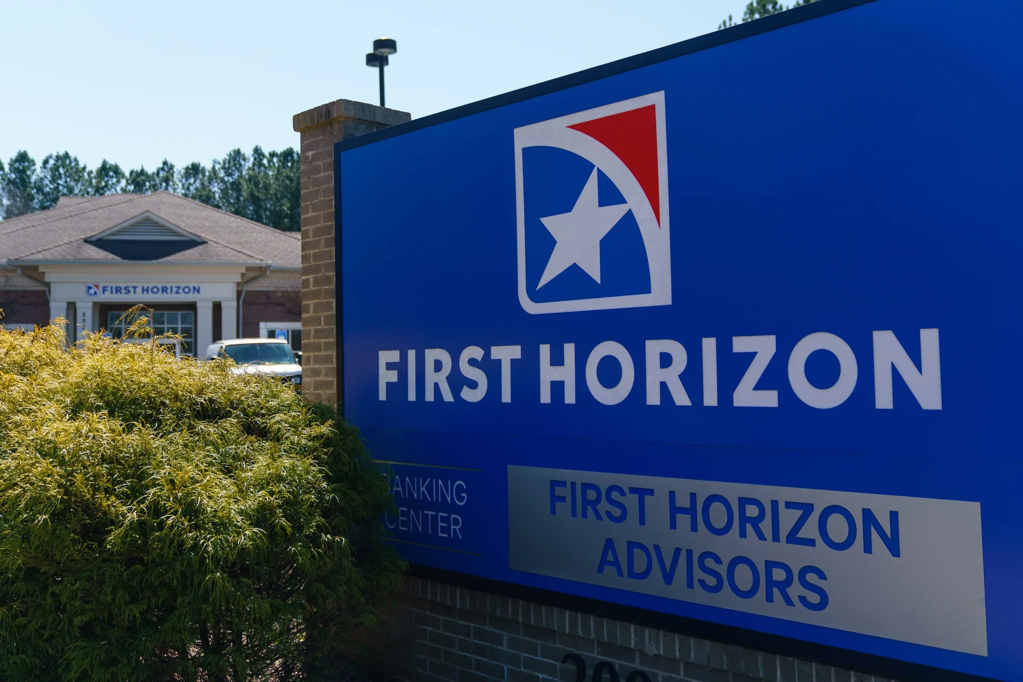 A First Horizon bank branch in Peachtree Corner, Georgia.