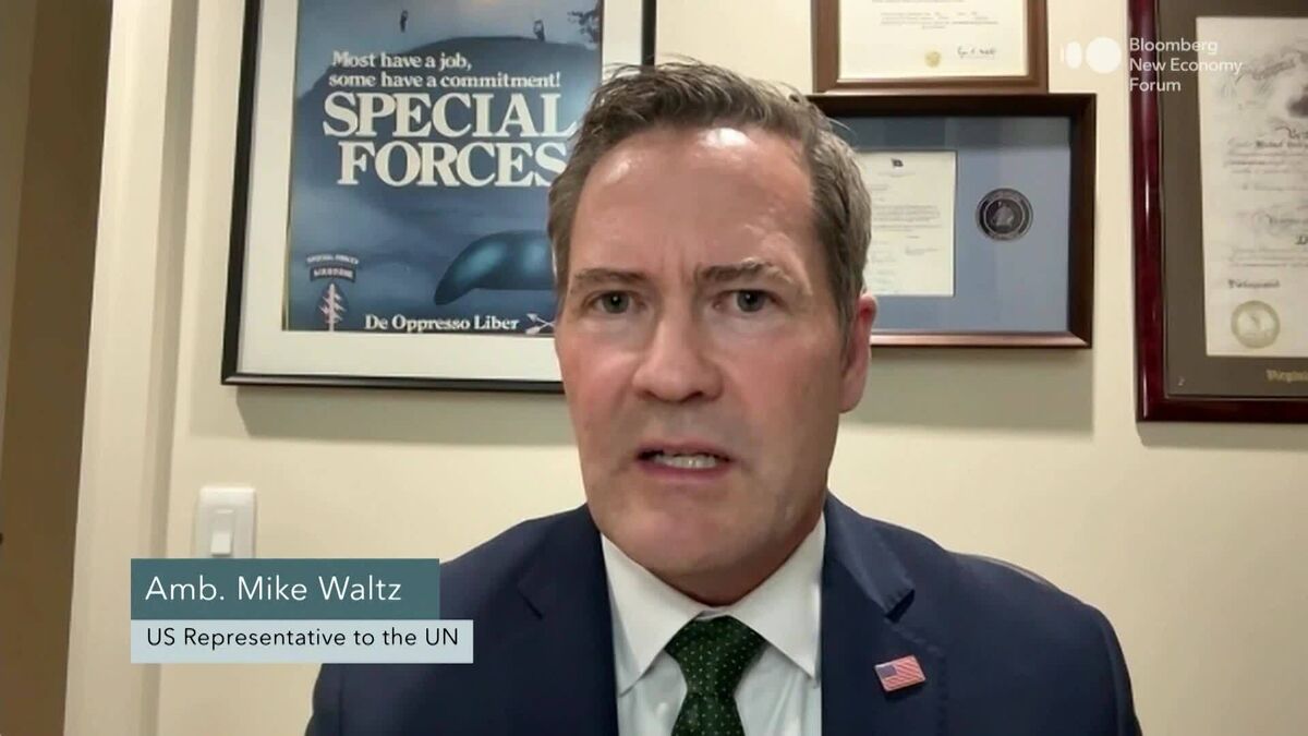 UN US Rep Waltz at Bloomberg New Economy Forum.