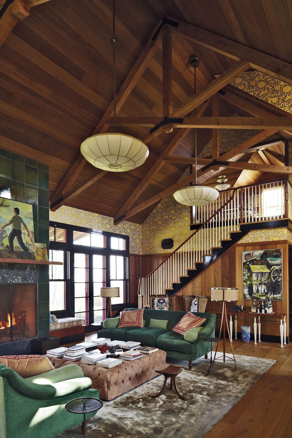 The living room in Bette Midler and Martin von Haselberg's country house
