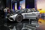 The Mercedes-Benz AG EQS electric sedan at the Auto Shanghai 2021 show in Shanghai.