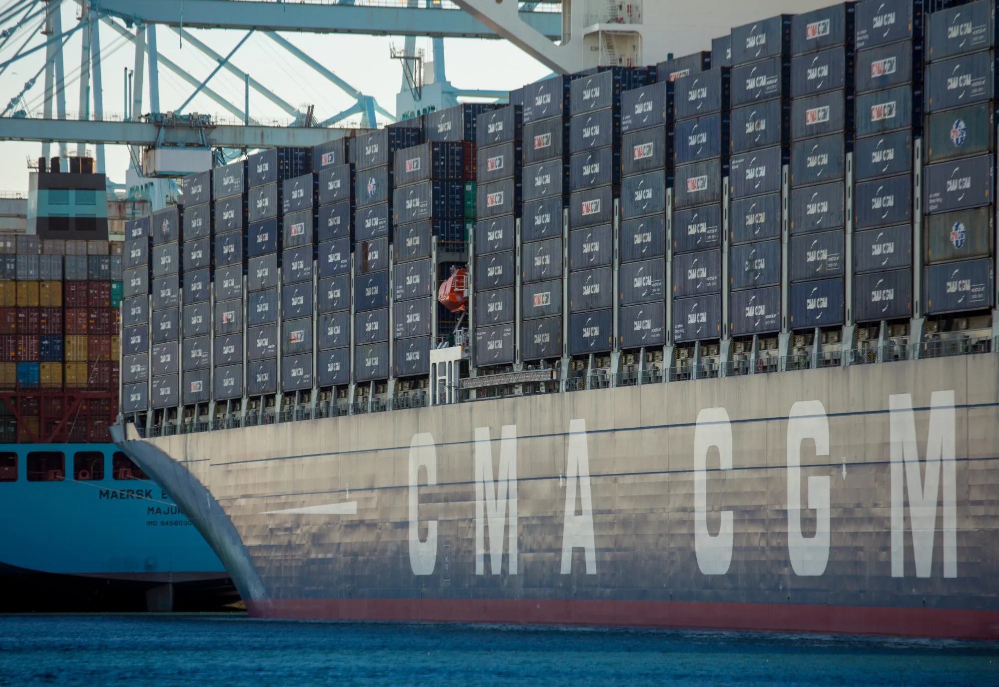 The Port Of Los Angeles Welcomes Largest Container Ship Yet To U.S.