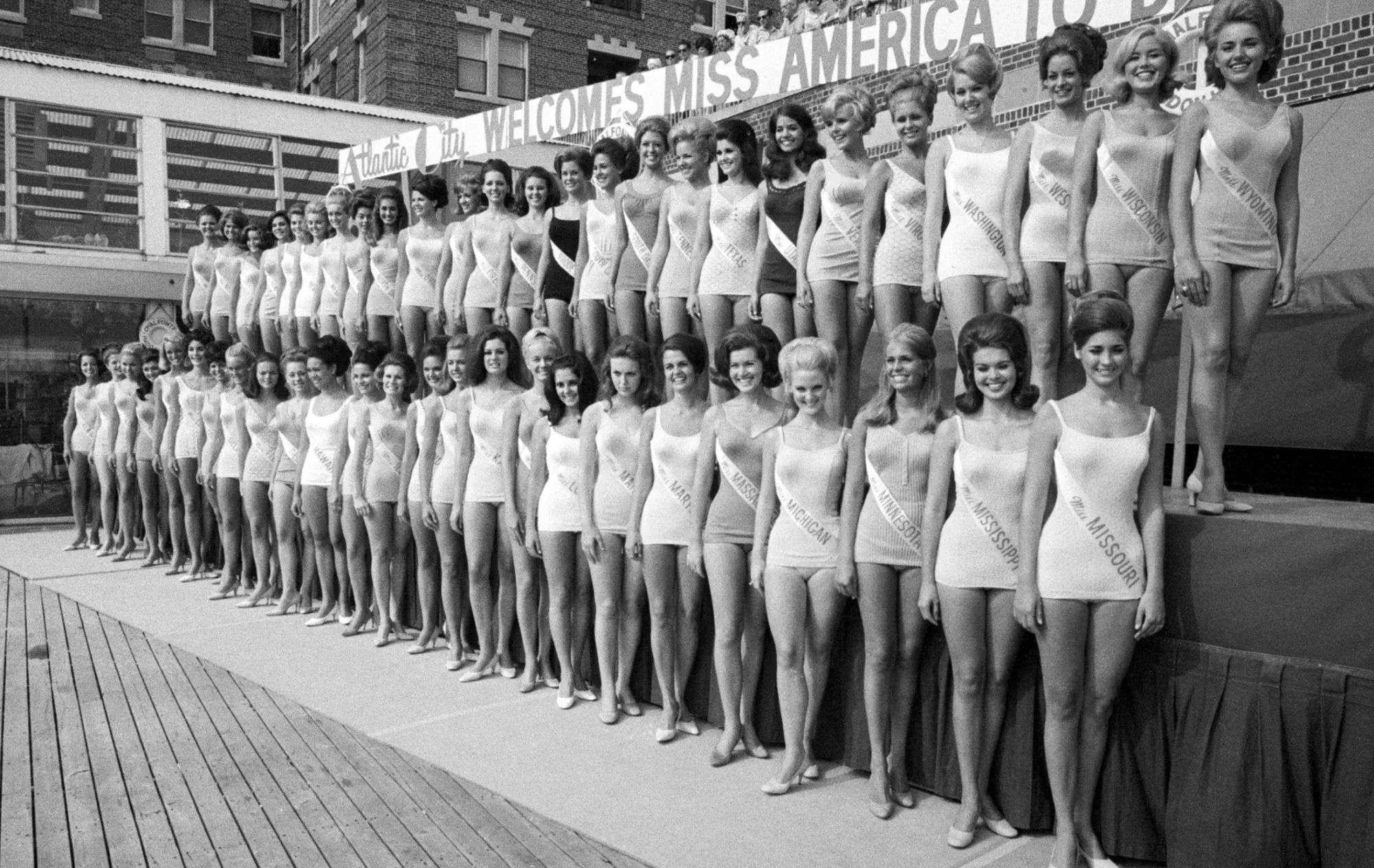 The Miss America pageant in Atlantic City in 1969.
