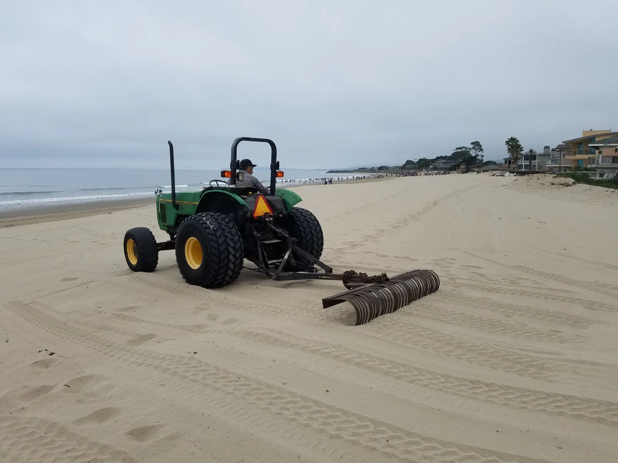 Beach grooming is the practice of mechanically removing debris, including trash, kelp wrack, shells&nbsp;and driftwood, from a beach.