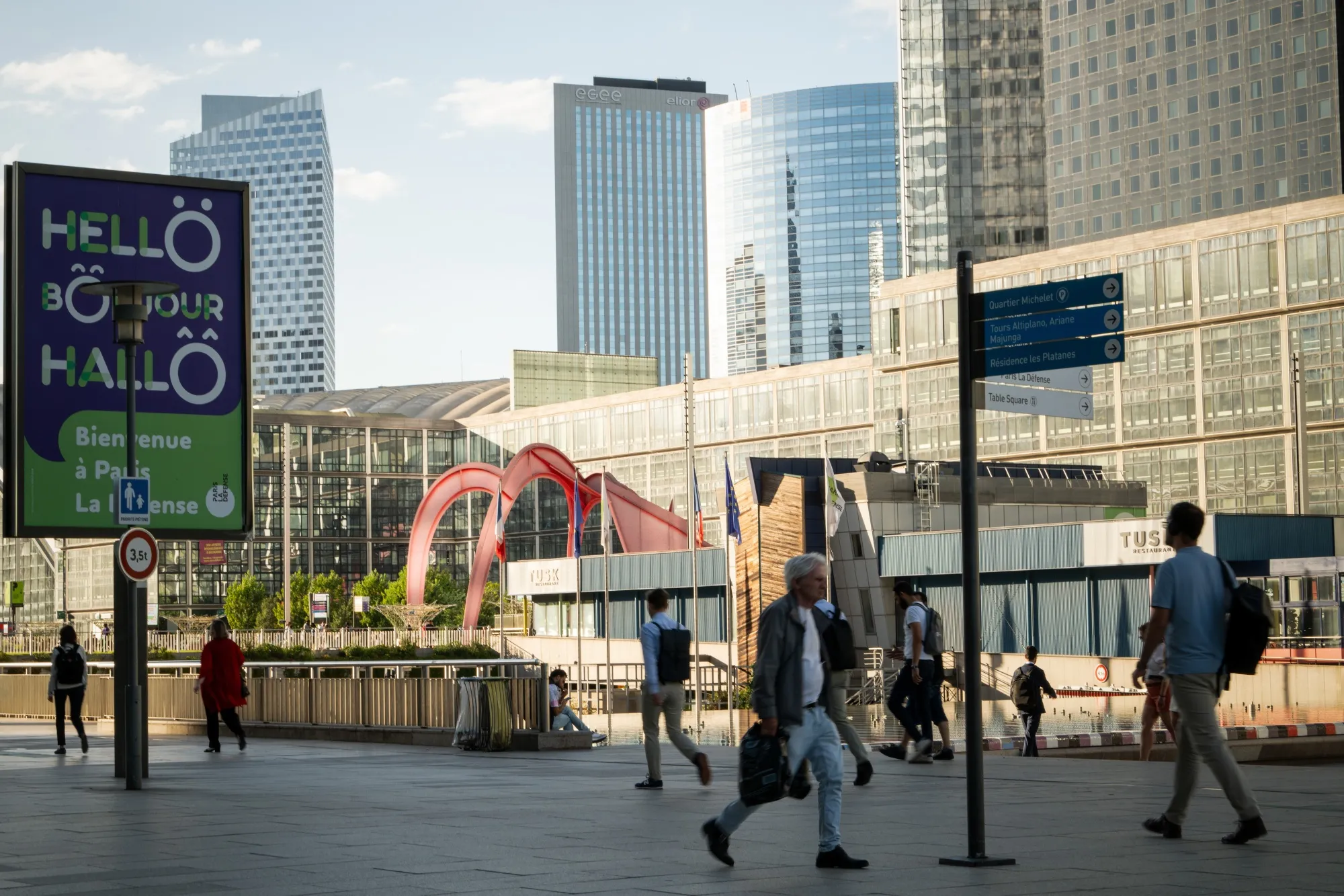 The La Defense business district in Paris.
