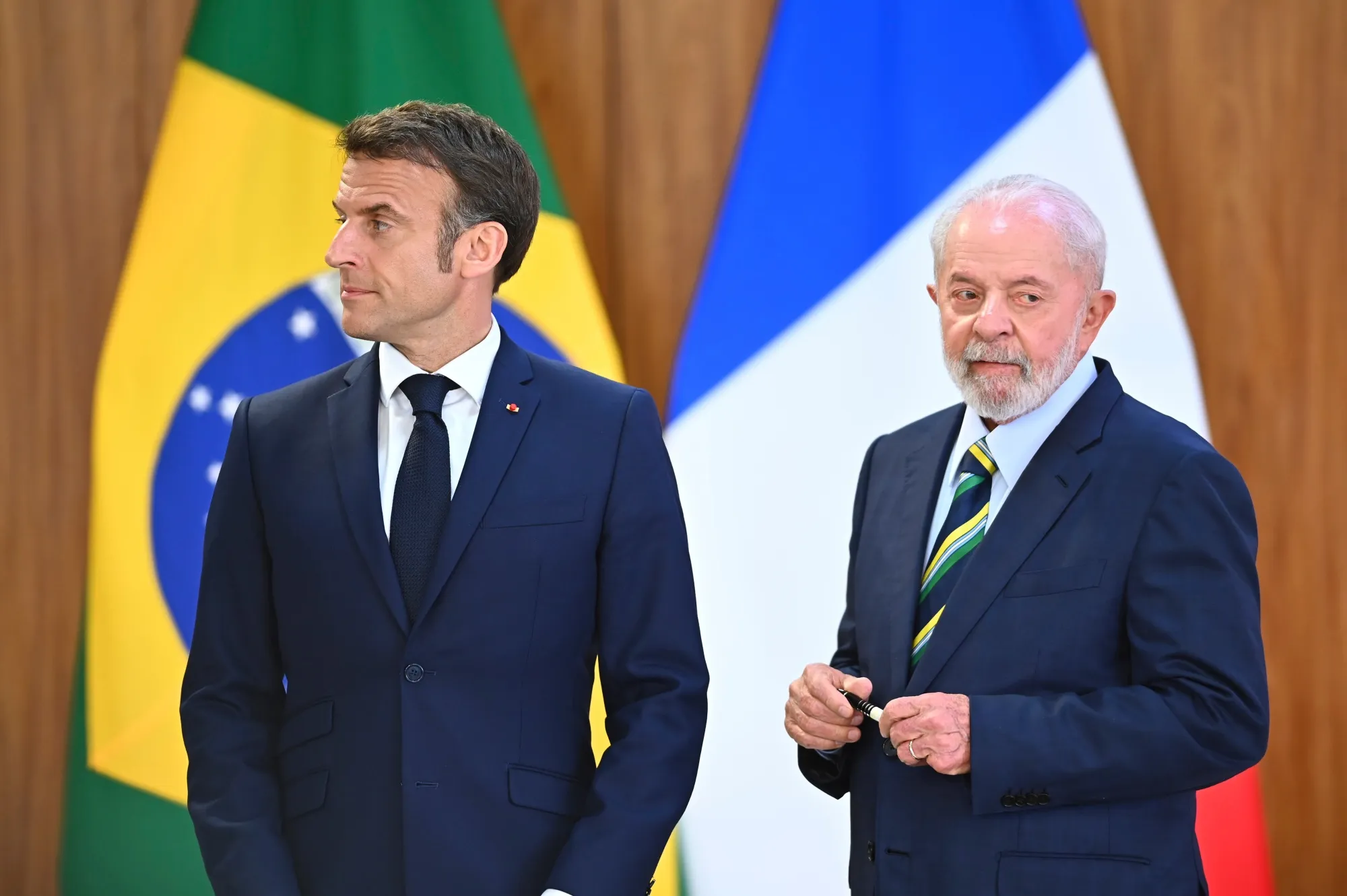 France’s Emmanuel Macron (left) has championed the plans for a global billionaire tax pushed by Brazil leader Luiz Inacio Lula da Silva’s government during its G-20 presidency.