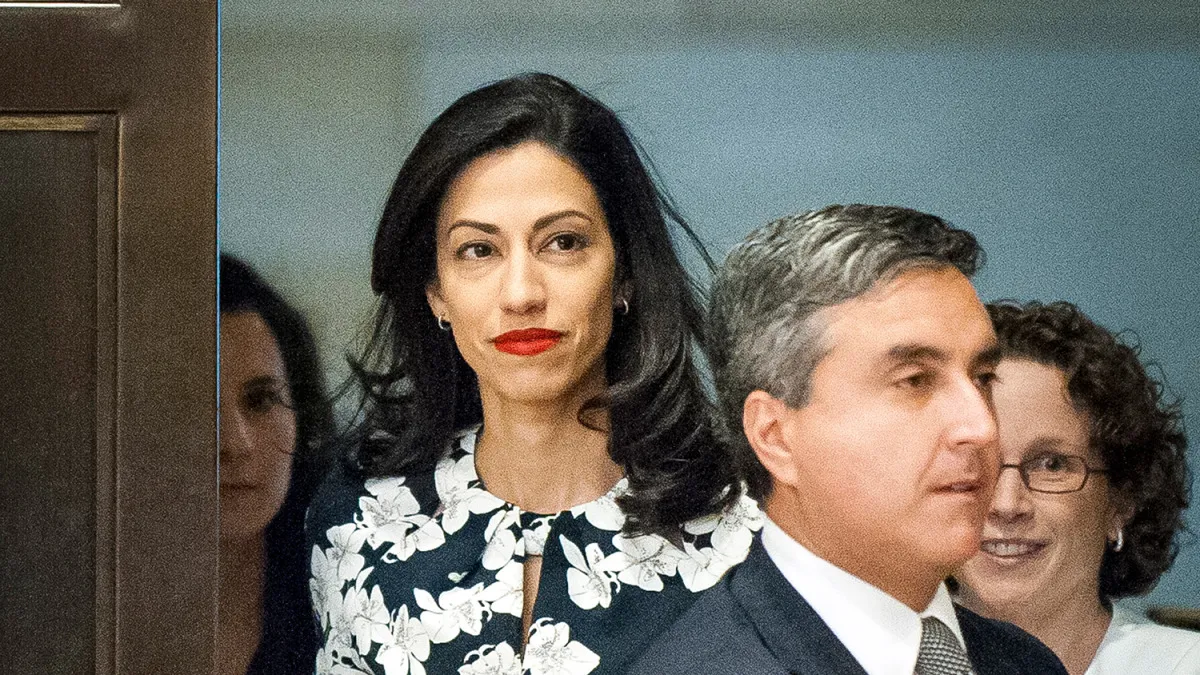 Huma Abedin, a longtime aide to former Secretary of State Hillary Clinton, arrives to testify at a hearing before the Select Committee on Benghazi at the Capitol on Oct. 16, 2015.
