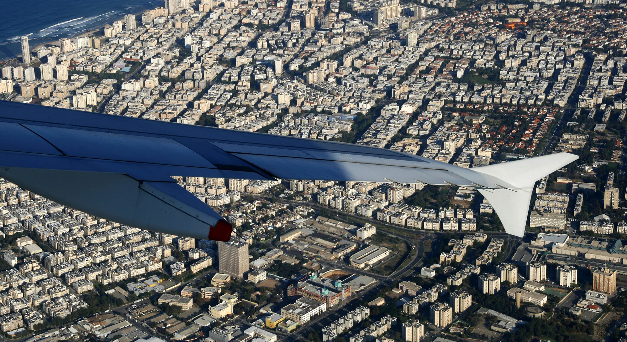 Israel, Tel Aviv. Take off from Ben Gurion International Airport in Tel Aviv.