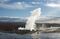 The Strokkur geyser erupting hurling boiling water some 20 metres high. Strokkur (Icelandic for "churn") is a fountain geyser in the geothermal area beside the Hvita River in Iceland in the southwest part of the country, east of Reykjavik. It is one of Iceland's most famous geysers, erupting about every 4–8 minutes 15 – 20m high, sometimes up to 40m high. (Photo by In Pictures Ltd./Corbis via Getty Images)