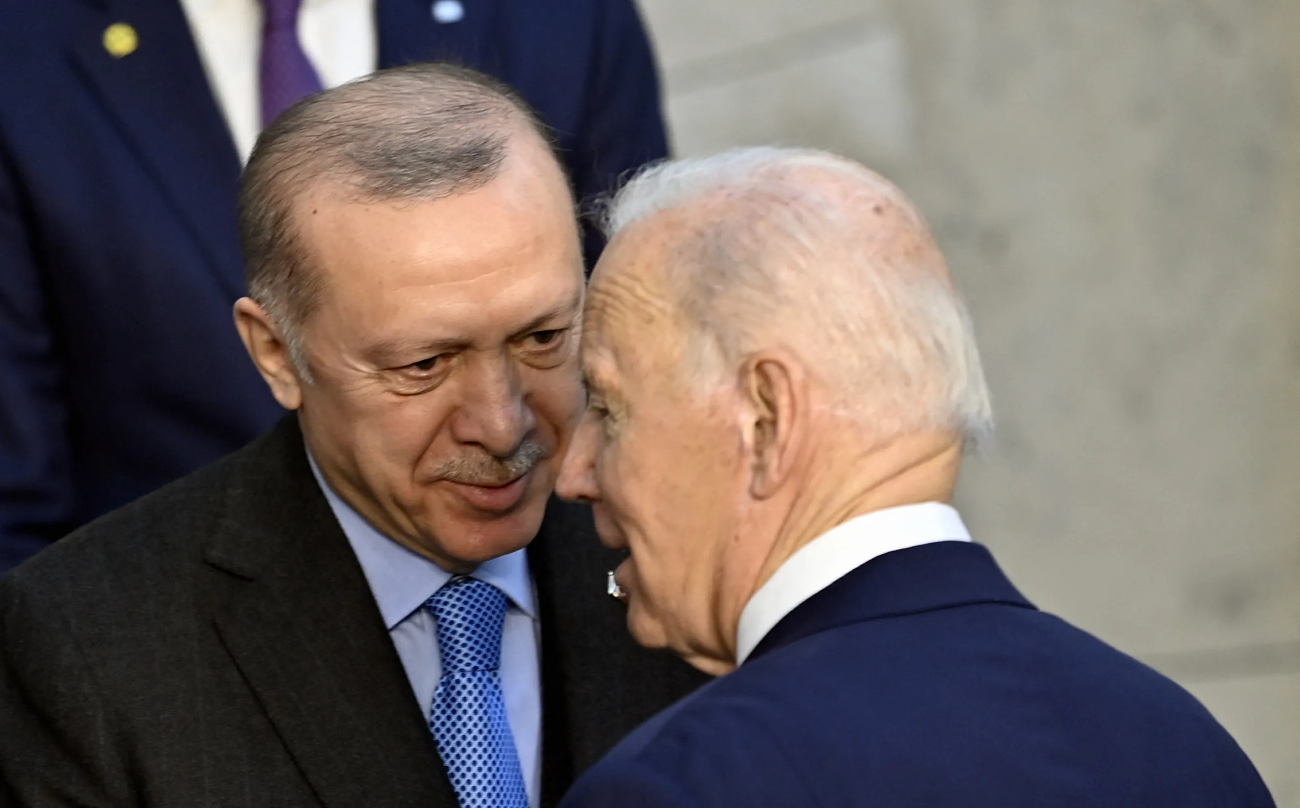 President of Turkey Recep Tayyip Erdogan and US President Joe Biden at the NATO head of states summit&nbsp;on March 24.&nbsp;