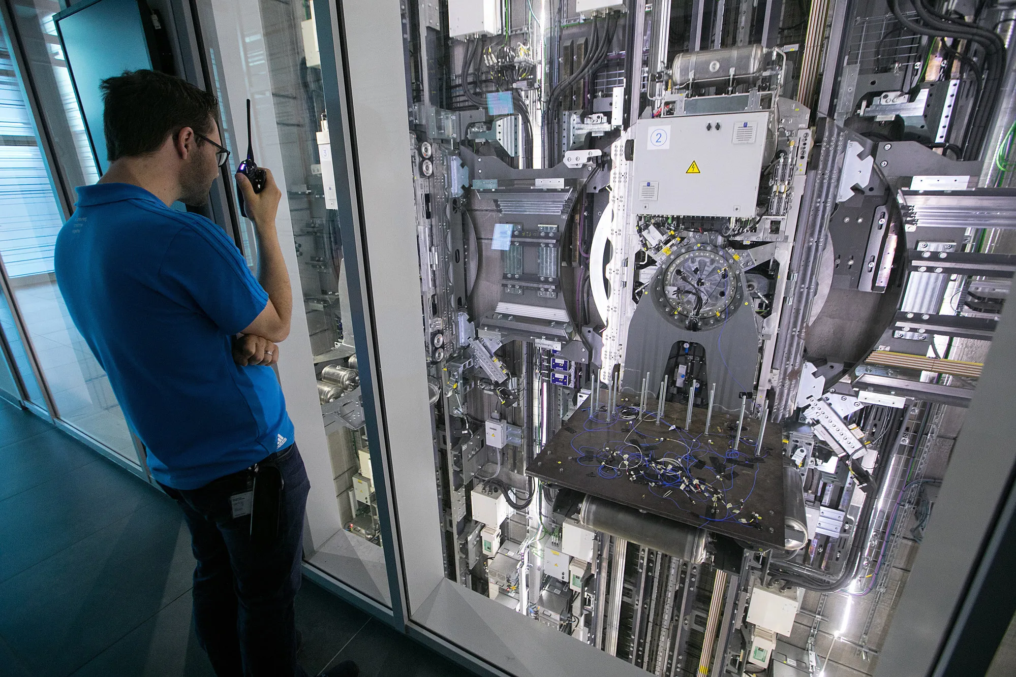 The Thyssenkrupp Elevator test tower in Rottweill, Germany.