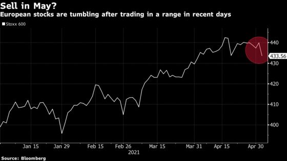 European Stocks Fall as Tech Sees Biggest Drop in Six Months