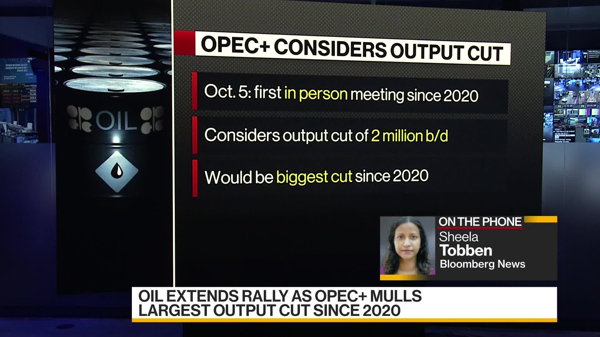 Watch Oil Extends Rally In NY As OPEC+ Mulls Largest Output Cut Since ...