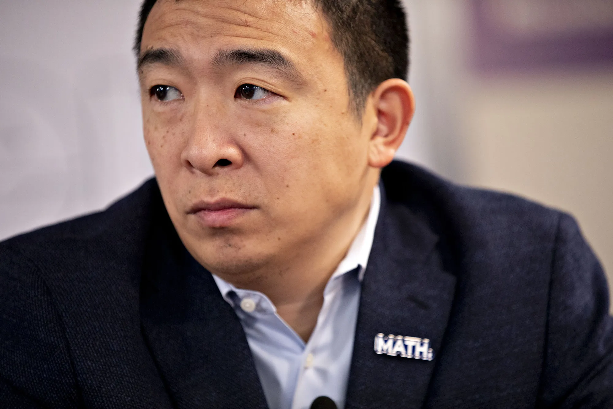 Andrew Yang in Iowa on Wednesday.