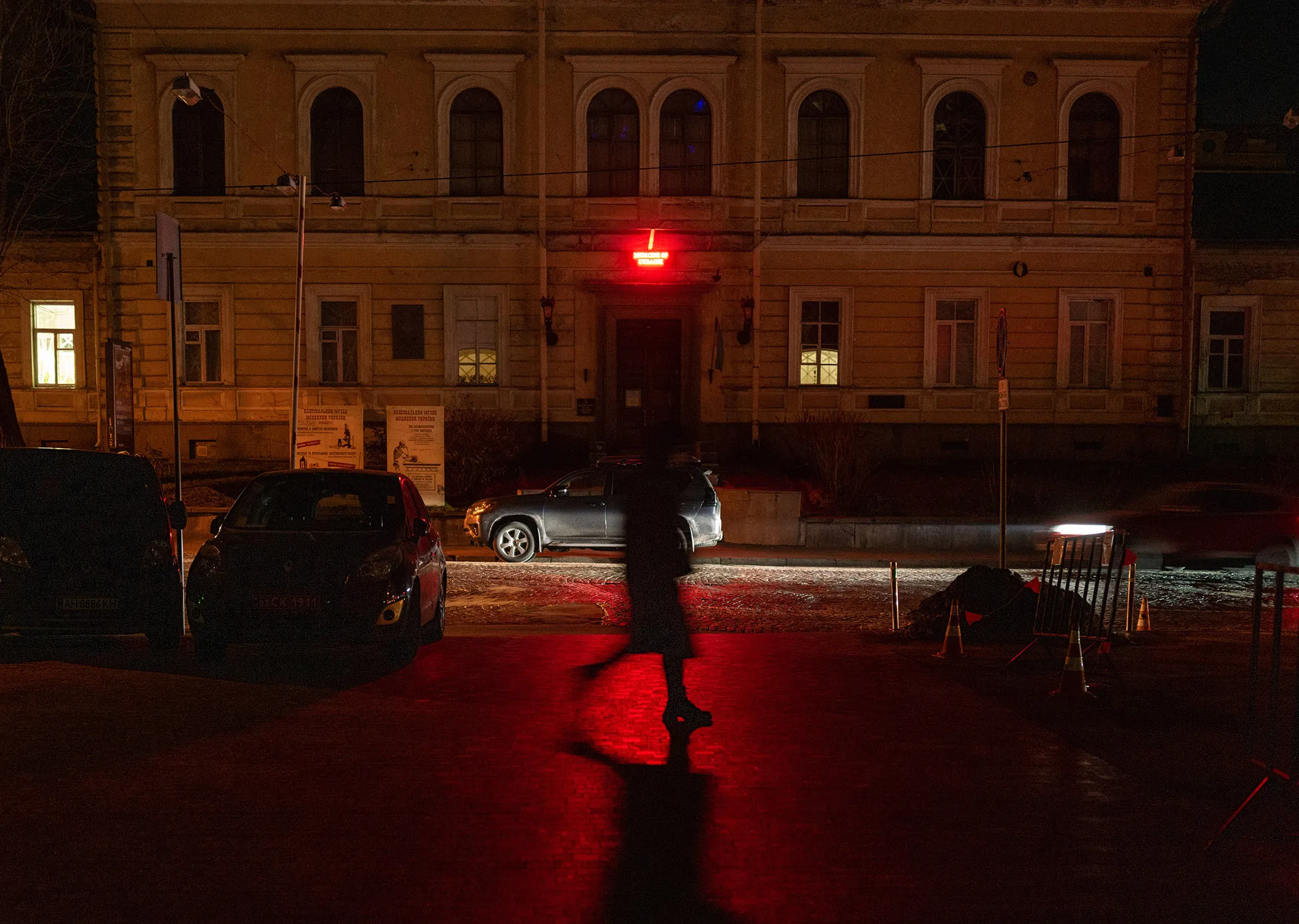 Power shortages after Russian air strikes in Kyiv.