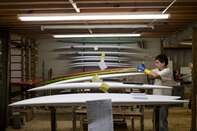 Ricky Carroll Surfboard Facility As Markit Manufacturing Figures Are Released