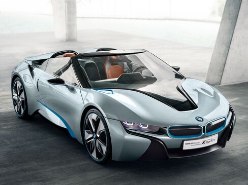 The BMW i8 Concept Spyder.