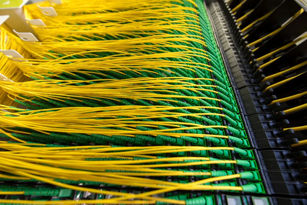 Fiber optic cables at Deutsche Glasfaser.