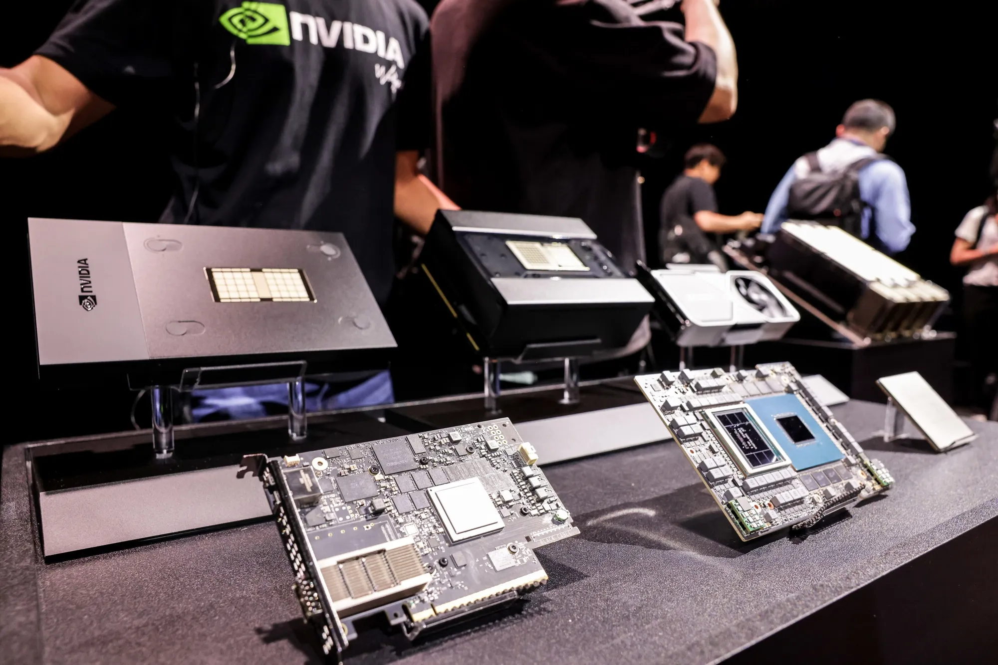 Nvidia Corp. chips during the Taipei Computex expo in Taipei, Taiwan.