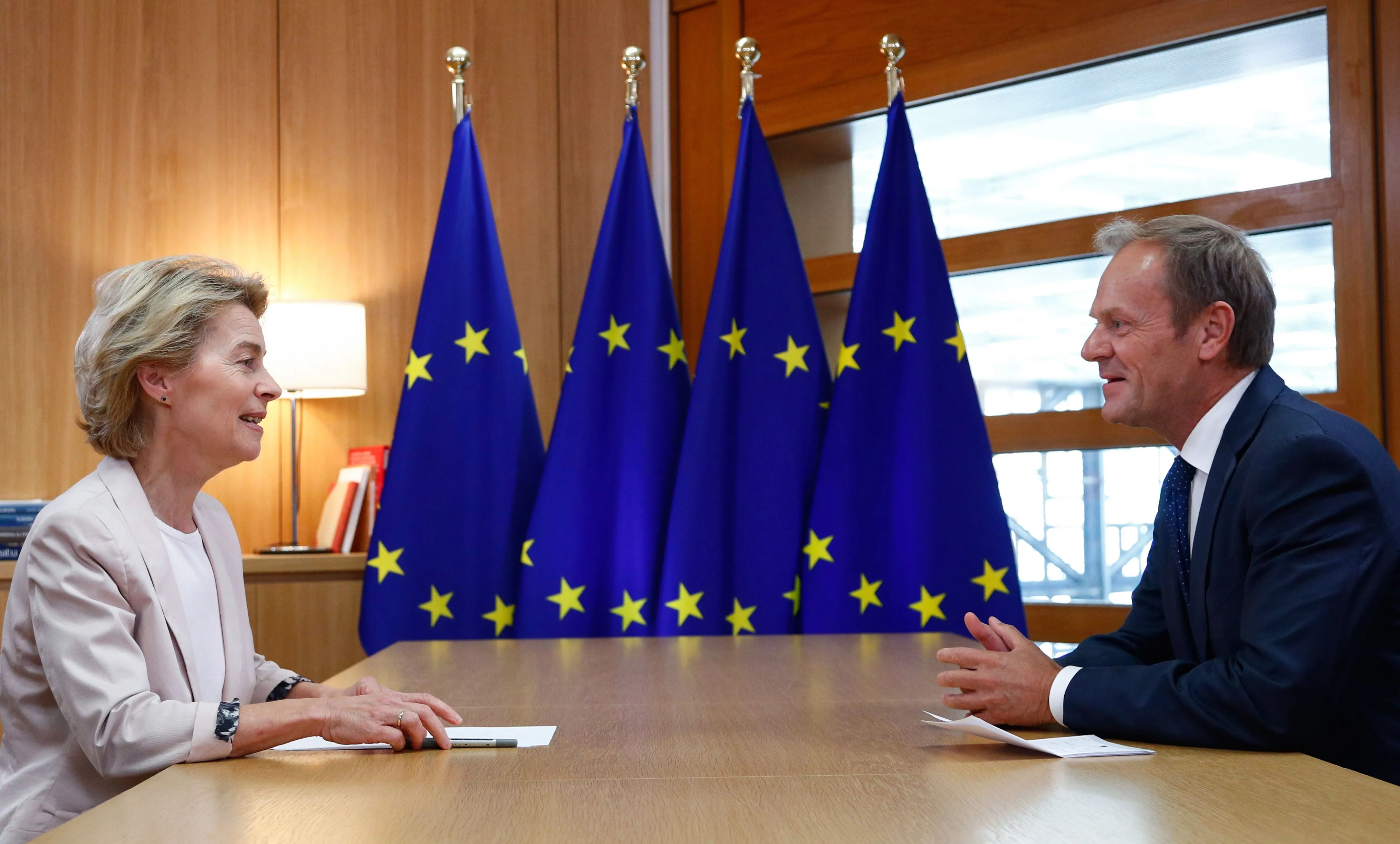 Ursula von der Leyen and Donald Tusk&nbsp;