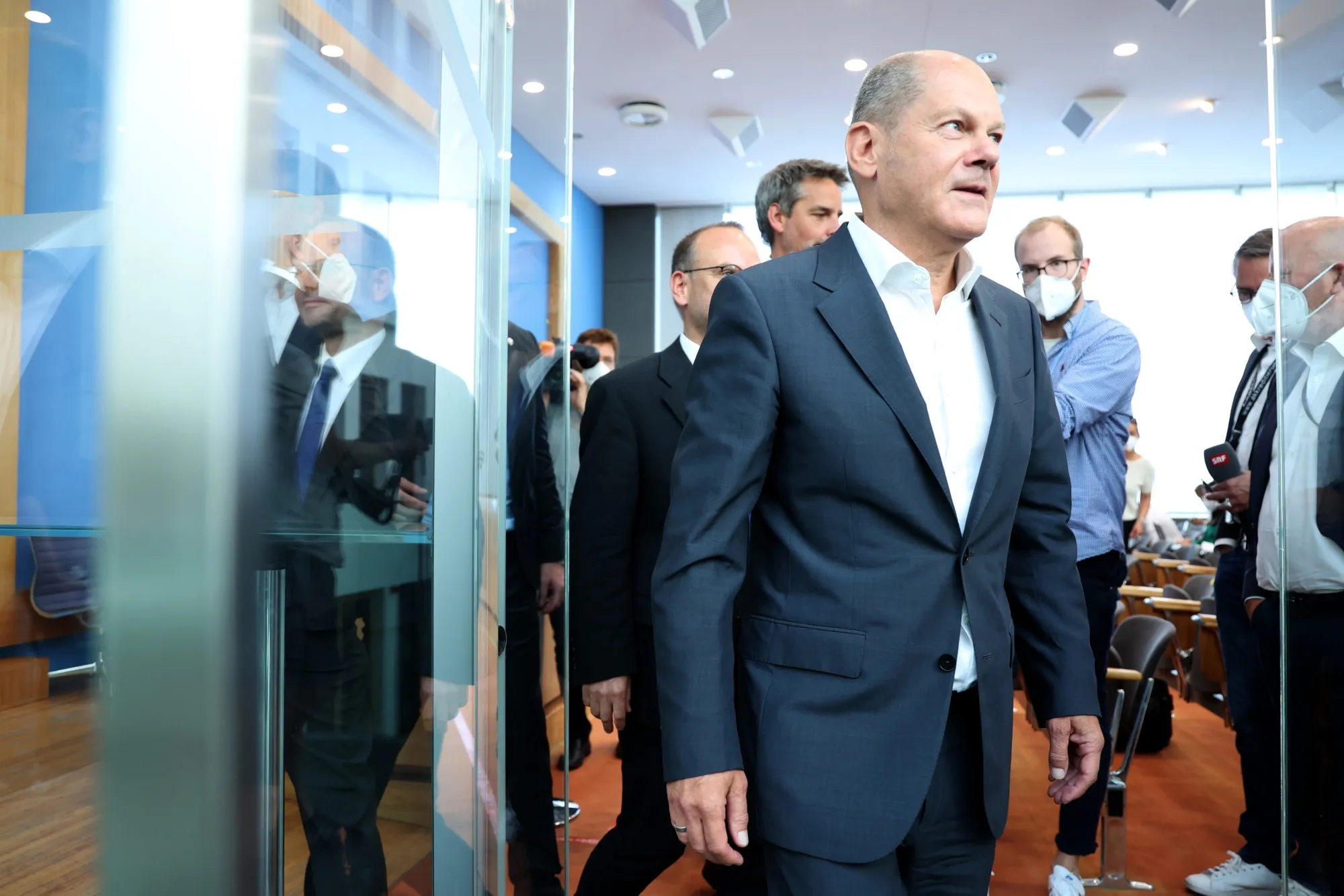 Olaf Scholz in Berlin, Germany, on Aug. 11.