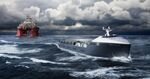 An artist rendering of the automated cargo ship. Source: Rolls-Royce PLC