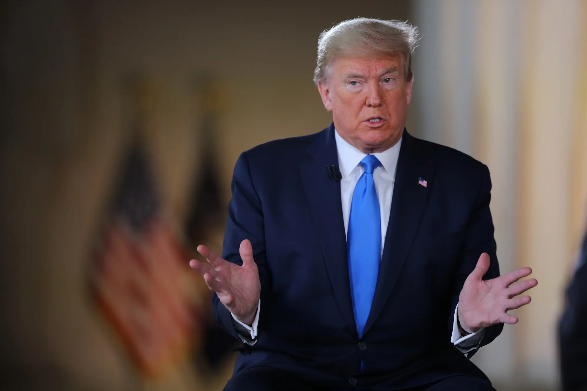 Donald Trump during a town hall at the Lincoln Memorial in Washington, D.C., U.S., on May 3.