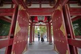 Tourists enter the Dazaifu Tenmangu shrine in Dazaifu, Fukuoka, Japan. 