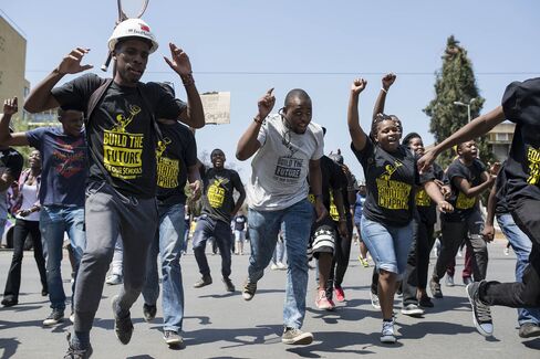 Protest against tuition fees in South Africa
