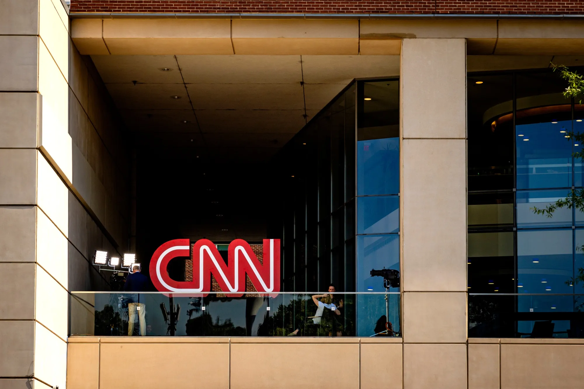 CNN studios ahead of the first presidential debate in Atlanta, Georgia, on June 26.&nbsp;