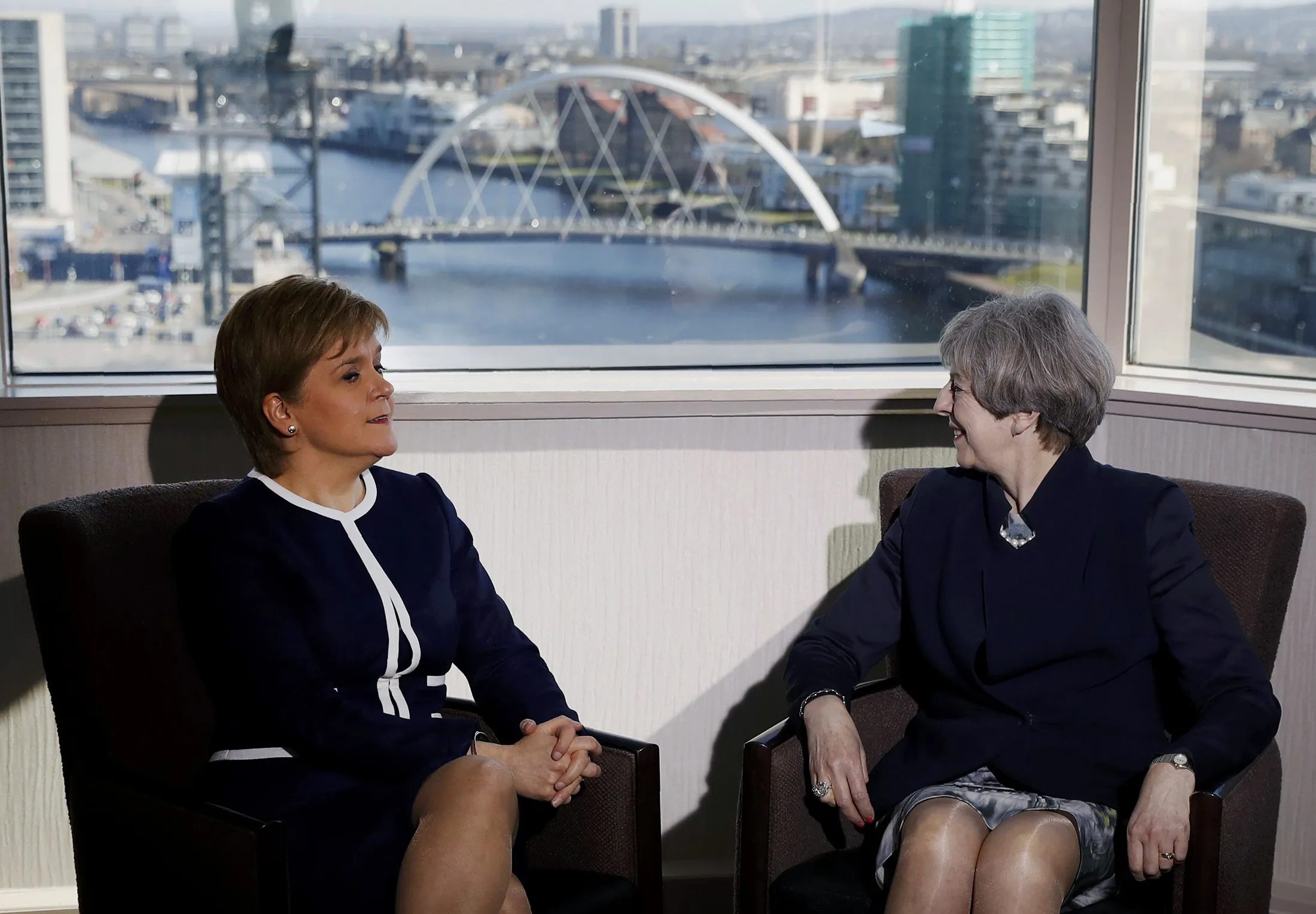 Nicola Sturgeon and Theresa May.
