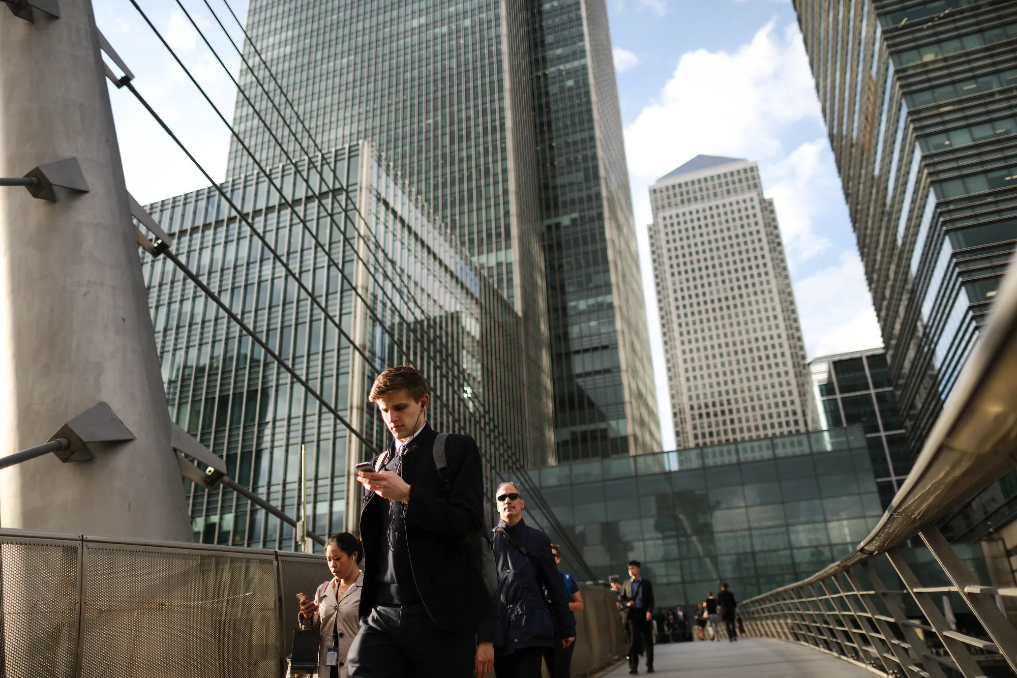 The Canary Wharf&nbsp;district in London.