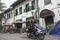 JAKARTA, SPECIAL CAPITAL REGION OF JAKART, INDONESIA - 2015/04/17: A motorbike rides past a caf? near the Fatahillah Square, in Jakarta Old Town. (Photo by Thierry Falise/LightRocket via Getty Images)