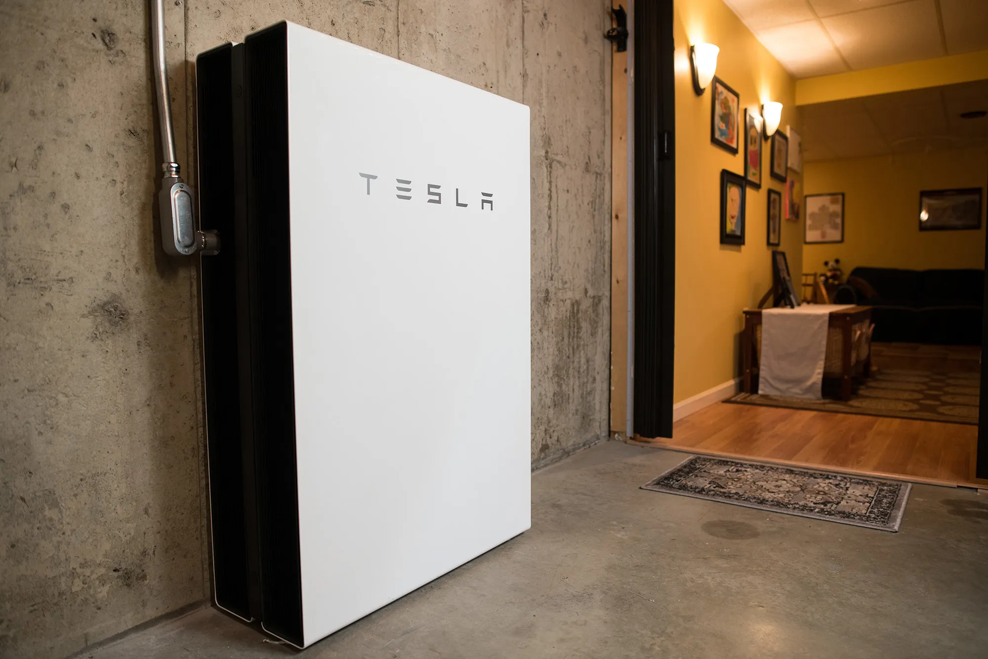 Tesla Powerwall installation in Colchester, Vermont.