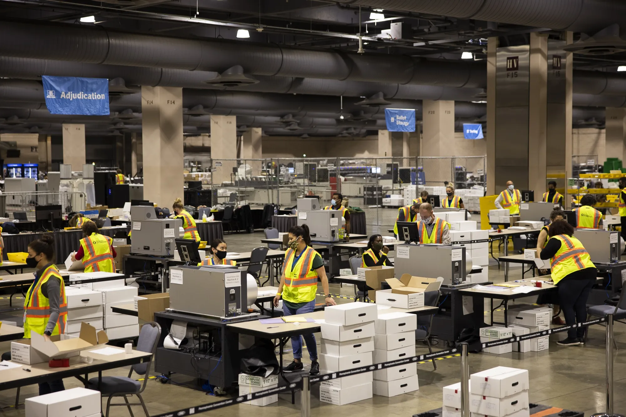 Pennsylvania Officials Continue Counting Ballots For 2020 U.S. Presidential Election